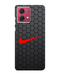 Чехол для Motorola MOTO G84 с картинкой «Nike — карбоновая сетка»