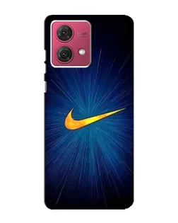 Чехол для Motorola MOTO G84 с картинкой «Синий пульс Nike»