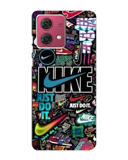 Чехол для Motorola MOTO G84 с картинкой «Яркий коллаж Nike»