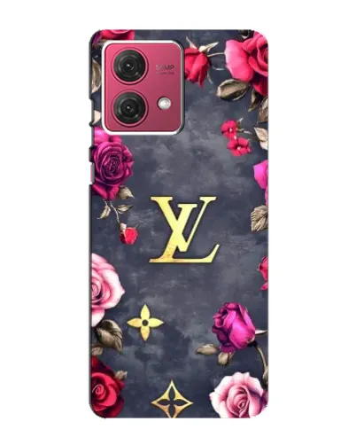 Чехол для Motorola MOTO G84 с картинкой «Цветочный Louis Vuitton»