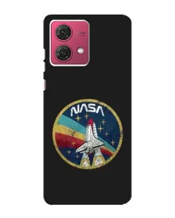 Чехол для Motorola MOTO G84 с картинкой «NASA — эмблема миссии»