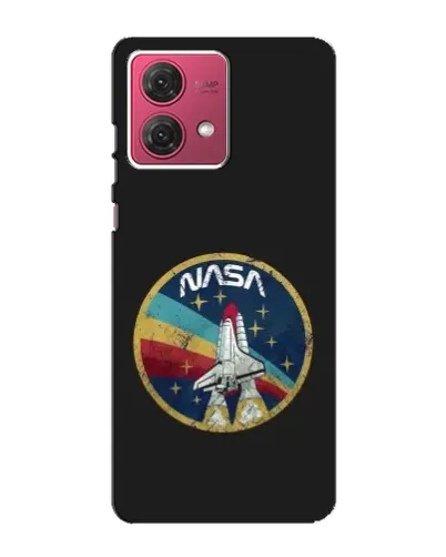 Чехол для Motorola MOTO G84 с картинкой «NASA — эмблема миссии»