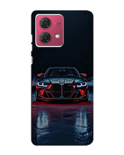 Чехол для Motorola MOTO G84 с картинкой «BMW на мокрой дороге»