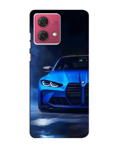 Чехол для Motorola MOTO G84 с картинкой «Голубая BMW M4»