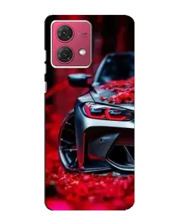 Чехол для Motorola MOTO G84 с картинкой «Спортивная BMW и цветы» Чехол для Motorola MOTO G84 с картинкой «Спортивная BMW и цветы»