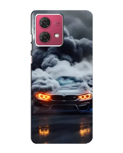Чехол для Motorola MOTO G84 с картинкой «BMW в дыму»
