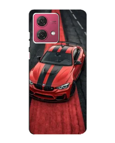 Чехол для Motorola MOTO G84 с картинкой «BMW на красной дорожке»
