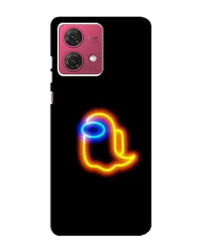 Чехол для Motorola MOTO G84 с картинкой «Among Us неоновое сияние»