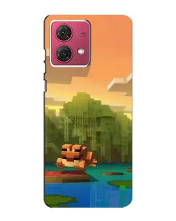 Чехол для Motorola MOTO G84 с картинкой «Майнкрафт закат солнца» Чехол для Motorola MOTO G84 с картинкой «Майнкрафт закат солнца»
