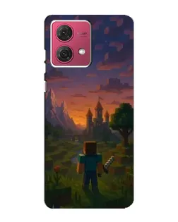 Чехол для Motorola MOTO G84 с картинкой «Стив у башни» Чехол для Motorola MOTO G84 с картинкой «Стив у башни»