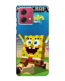 Чехол для Motorola MOTO G84 с картинкой «Губка Боб Minecraft» Чехол для Motorola MOTO G84 с картинкой «Губка Боб Minecraft»