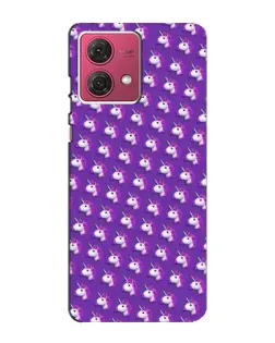 Чехол для Motorola MOTO G84 с картинкой «Единороги на фиолетовом»