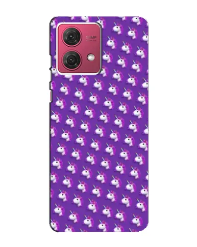 Чехол для Motorola MOTO G84 с картинкой «Единороги на фиолетовом»