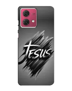 Чехол для Motorola MOTO G84 с картинкой «Надпись Jesus Graffiti»
