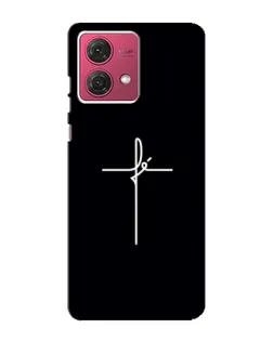 Чехол для Motorola MOTO G84 с картинкой «Тонкий крест»