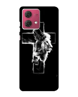 Чехол для Motorola MOTO G84 с картинкой «Сияющий крест Jesus»