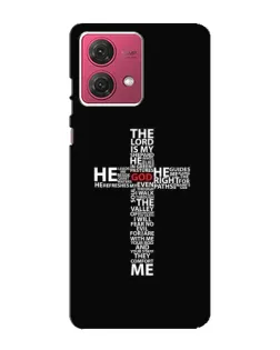 Чехол для Motorola MOTO G84 с картинкой «Текстовый крест»
