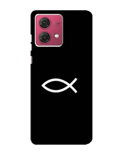 Чехол для Motorola MOTO G84 с картинкой «Символ рыбы Jesus»