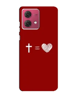 Чехол для Motorola MOTO G84 с картинкой «Уравнение любви»