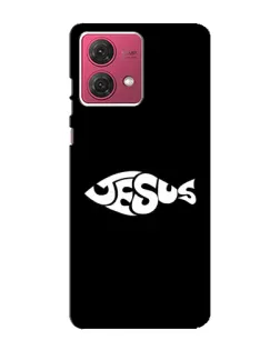 Чехол для Motorola MOTO G84 с картинкой «Рыба Jesus»