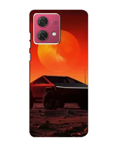 Чехол для Motorola MOTO G84 с картинкой «Cybertruck на Марсе»
