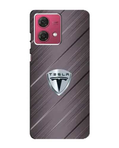 Чехол для Motorola MOTO G84 с картинкой «Металлическая текстура Tesla»