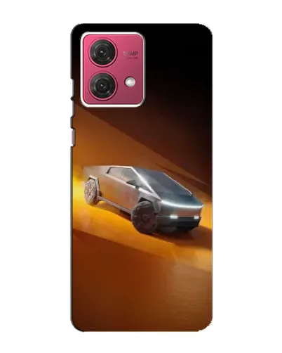Чехол для Motorola MOTO G84 с картинкой «Cybertruck в пустыне»