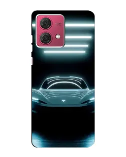 Чехол для Motorola MOTO G84 с картинкой «Tesla в неоне» Чехол для Motorola MOTO G84 с картинкой «Tesla в неоне»