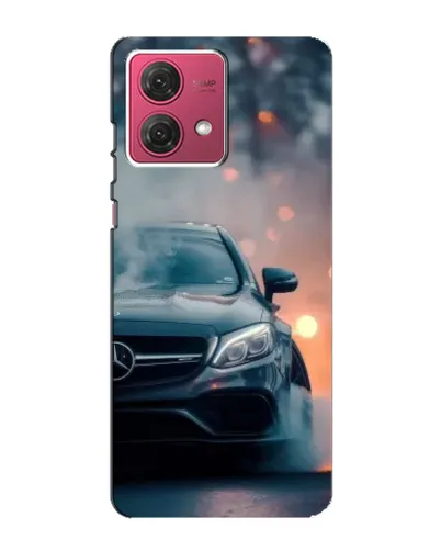 Чехол для Motorola MOTO G84 с картинкой «Mercedes — ночной город»