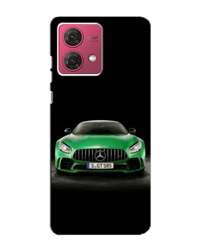 Чехол для Motorola MOTO G84 с картинкой «Mercedes — неоновый лого»