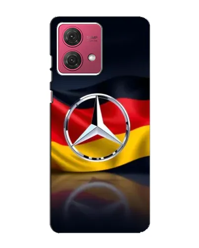 Чехол для Motorola MOTO G84 с картинкой «Mercedes — флаг Германии»