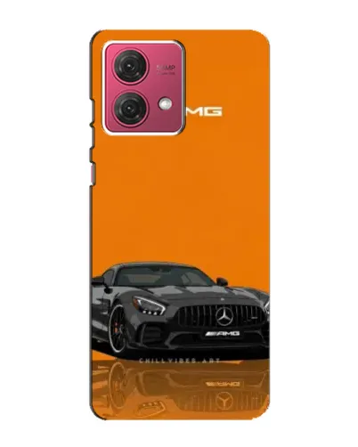 Чехол для Motorola MOTO G84 с картинкой «Оранжевый Mercedes AMG»