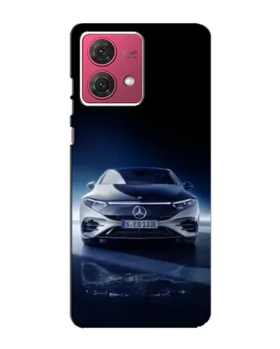Чехол для Motorola MOTO G84 с картинкой «Ночной Mercedes EQ»