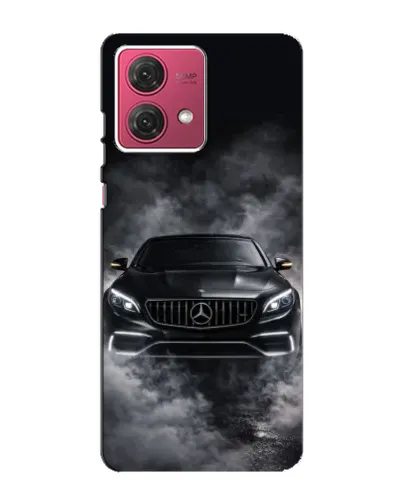 Чехол для Motorola MOTO G84 с картинкой «Mercedes в дыму»