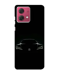 Чехол для Motorola MOTO G84 с картинкой «Mercedes — силуэт авто»