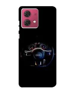 Чехол для Motorola MOTO G84 с картинкой «Салон Audi — руль»