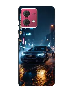 Чехол для Motorola MOTO G84 с картинкой «Ночной город и Audi» Чехол для Motorola MOTO G84 с картинкой «Ночной город и Audi»