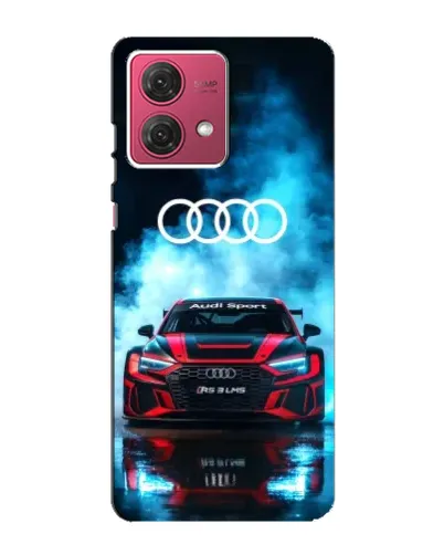 Чехол для Motorola MOTO G84 с картинкой «Audi Sport — неон»