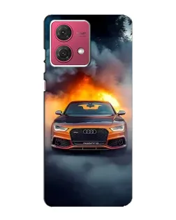 Чехол для Motorola MOTO G84 с картинкой «Audi в огненном дыму» Чехол для Motorola MOTO G84 с картинкой «Audi в огненном дыму»