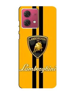 Чехол для Motorola MOTO G84 с картинкой «Lamborghini Stripe желтый»