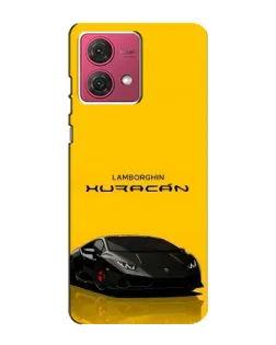 Чехол для Motorola MOTO G84 с картинкой «Lamborghini Huracan черный»
