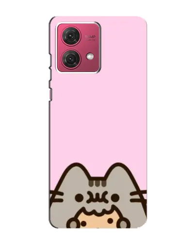 Чехол для Motorola MOTO G84 с картинкой «Pusheen и печенье»