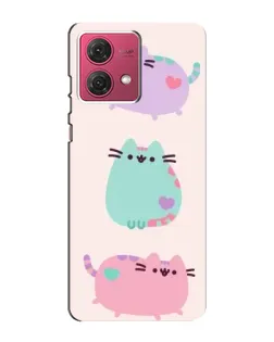 Чехол для Motorola MOTO G84 с картинкой «Pusheen трио» Чехол для Motorola MOTO G84 с картинкой «Pusheen трио»
