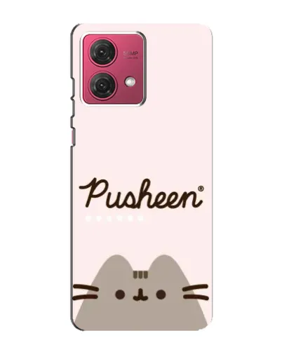Чехол для Motorola MOTO G84 с картинкой «Pusheen логотип»
