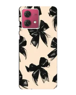 Чехол для Motorola MOTO G84 с картинкой «Паттерн черные банты» Чехол для Motorola MOTO G84 с картинкой «Паттерн черные банты»