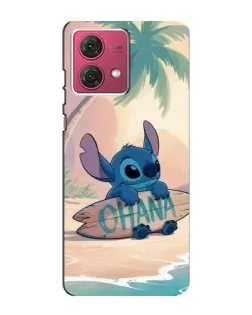 Чехол для Motorola MOTO G84 с картинкой «Стич на серфе»