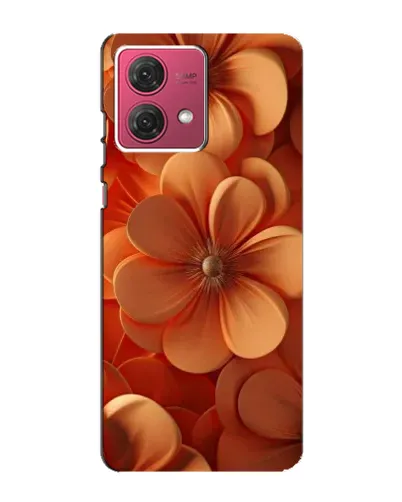 Чехол для Motorola MOTO G84 с картинкой «Оранжевый макро цветок»