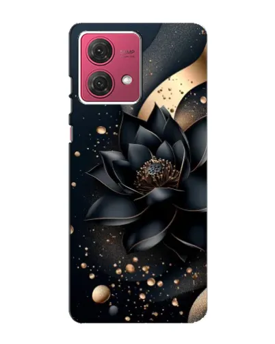 Чехол для Motorola MOTO G84 с картинкой «Черный лотос»