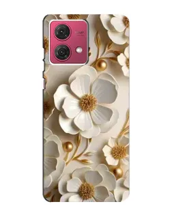 Чехол для Motorola MOTO G84 с картинкой «Белие бумажние цвети» Чехол для Motorola MOTO G84 с картинкой «Белие бумажние цвети»