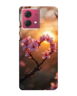 Чехол для Motorola MOTO G84 с картинкой «Розовый цвет сердце на фоне заката» Чехол для Motorola MOTO G84 с картинкой «Розовый цвет сердце на фоне заката»